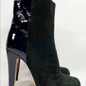 Malone Souliers suede and patent leather boot